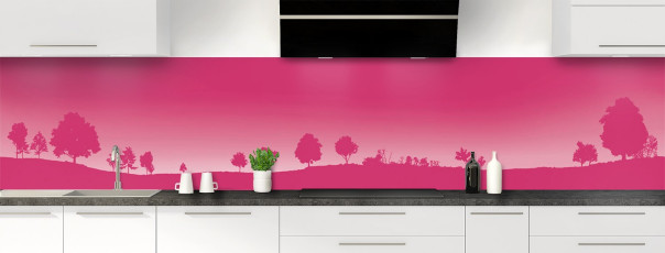 Crédence de cuisine MJ03111F couleur Hortensia panoramique