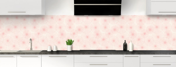 Crédence de cuisine SH60401A couleur Rose Poudre panoramique