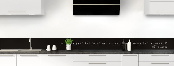 Crédence de cuisine TEXTE2B couleur 100 Noir frise