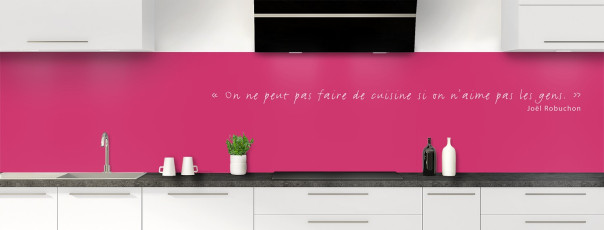 Crédence de cuisine TEXTE2B couleur Hortensia panoramique