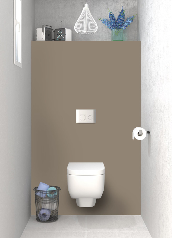 Panneau WC Alu Moka satiné