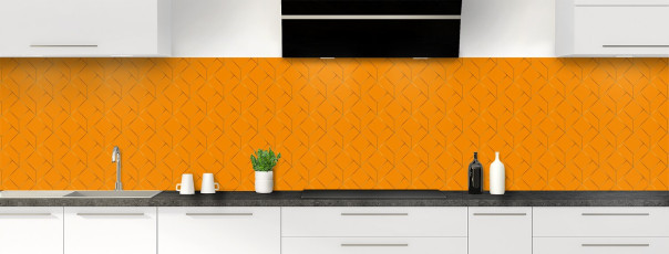 Crédence de cuisine SH10996A couleur Tangerine panoramique