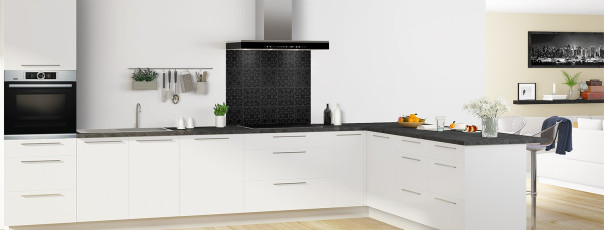 Crédence de cuisine SC17040NO fond de hotte en perspective