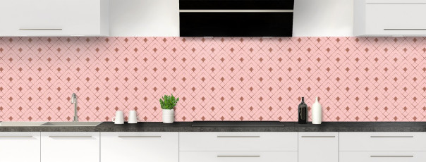 Crédence de cuisine SH11578A couleur Rose Poudre panoramique