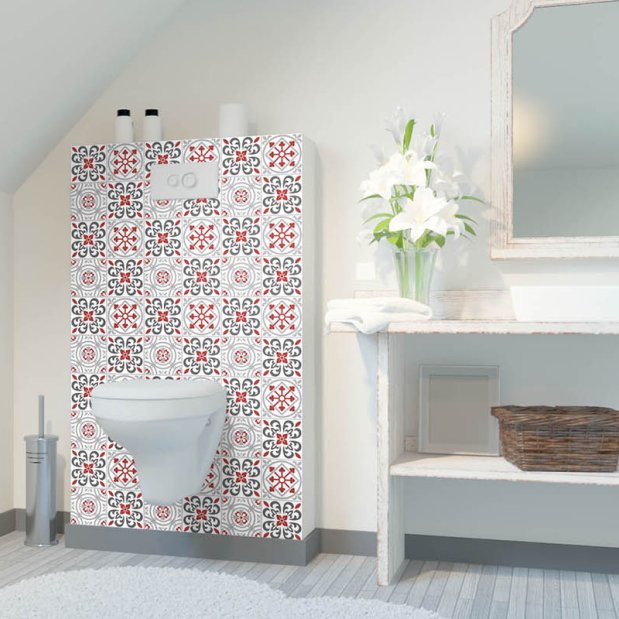 réalisation d'un panneau pour toilettes motifs