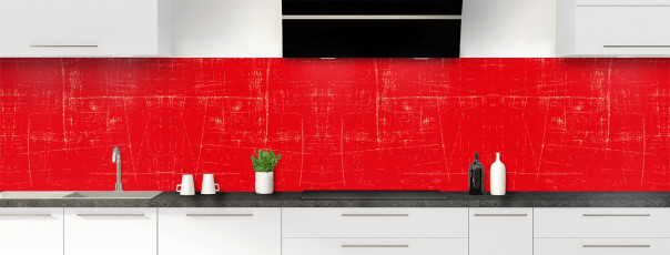 Crédence de cuisine BA13309F couleur Rouge Vif panoramique