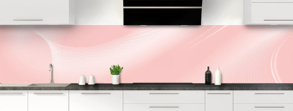Crédence de cuisine CG31201C couleur Rose Poudre panoramique